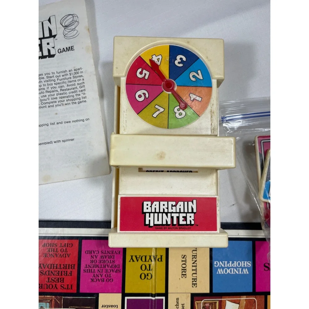 Bargain Hunter Board Game Vintage 1970s Milton Bradley appears to be complete‎